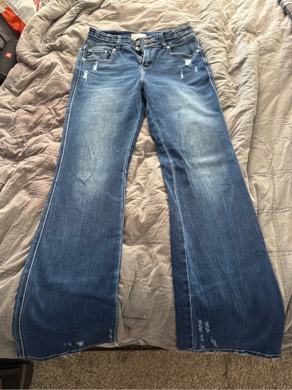 KanCan Medium Blue Bootcut Jeans with Light Fading
